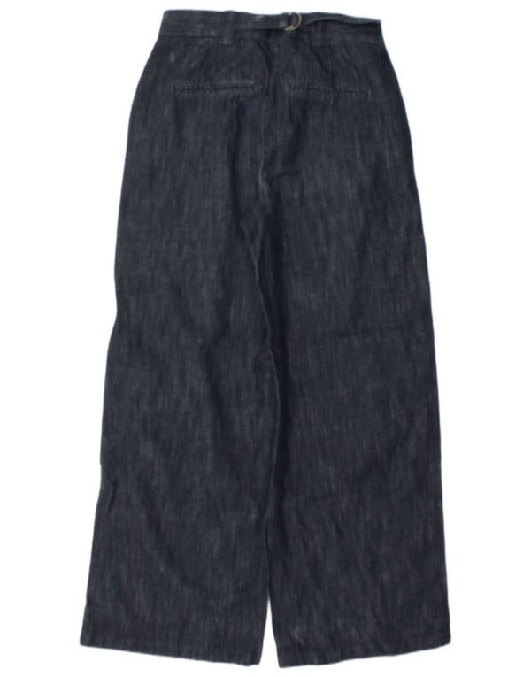 Женские брюки чиносы Marks & Spencer с высокой талией UK 8 Small W28 L27 Темно-синий Bl
