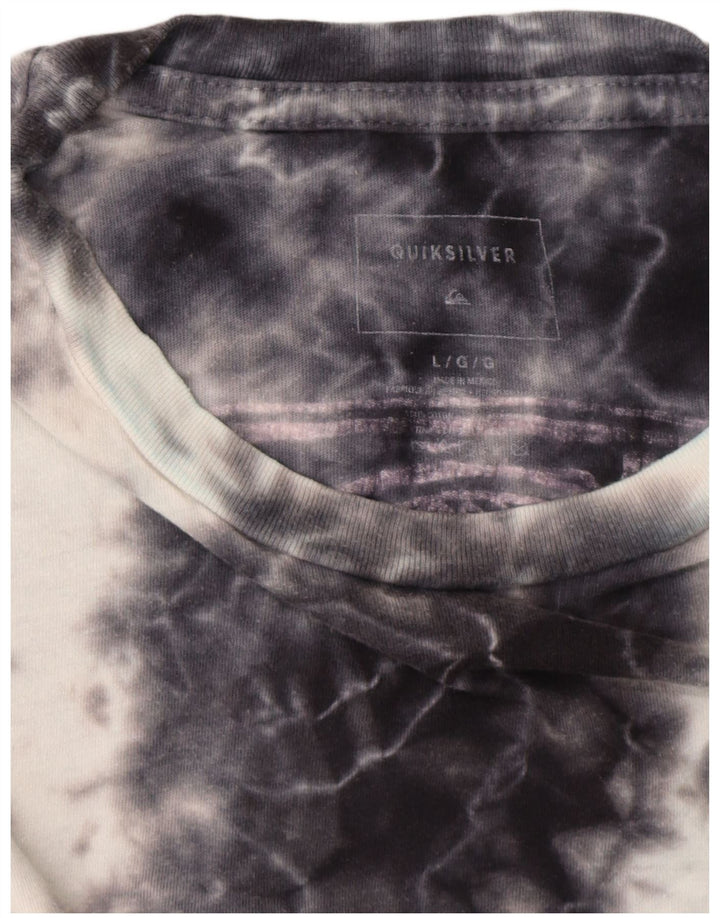 Женская футболка с рисунком Quiksilver Top UK 16, большой темно-синий тай-дай