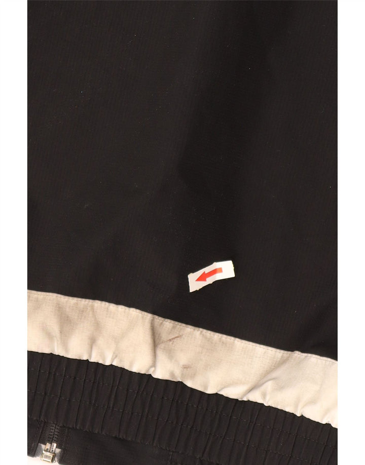 Мужская дождевик ADIDAS с капюшоном UK 38, средний черный, полиэстер с цветными блоками