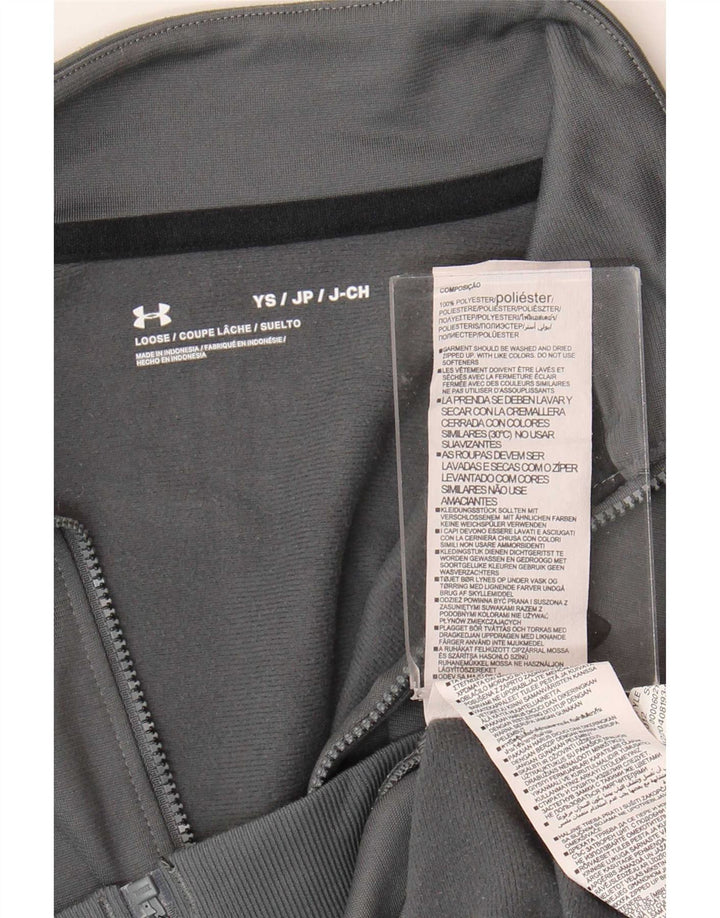 Спортивный костюм Under Armour для мальчиков, верхняя куртка, 7–8 лет, маленький серый цвет с цветными блоками