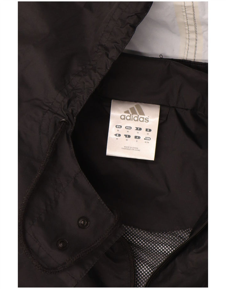 Мужская куртка-дождевик Adidas с капюшоном UK 38, средний черный, полиамид