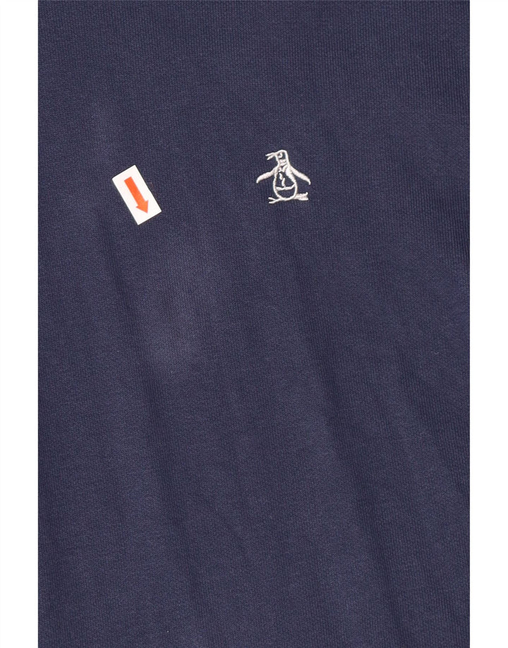 Мужской джемпер с капюшоном PENGUIN, большой размер, темно-синий, хлопок