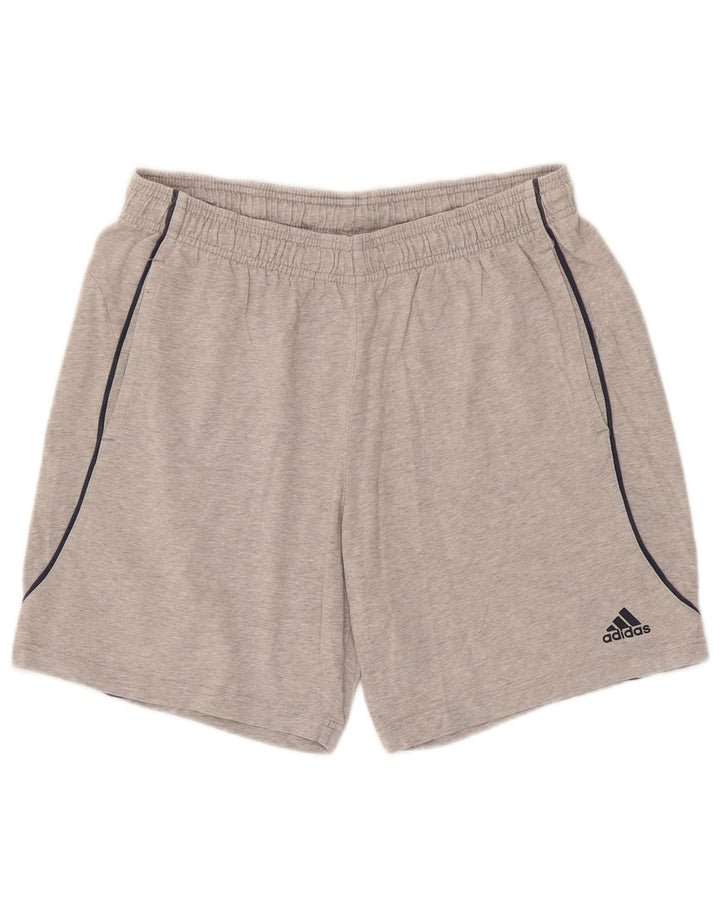 Мужские спортивные шорты Adidas среднего серого цвета, хлопок
