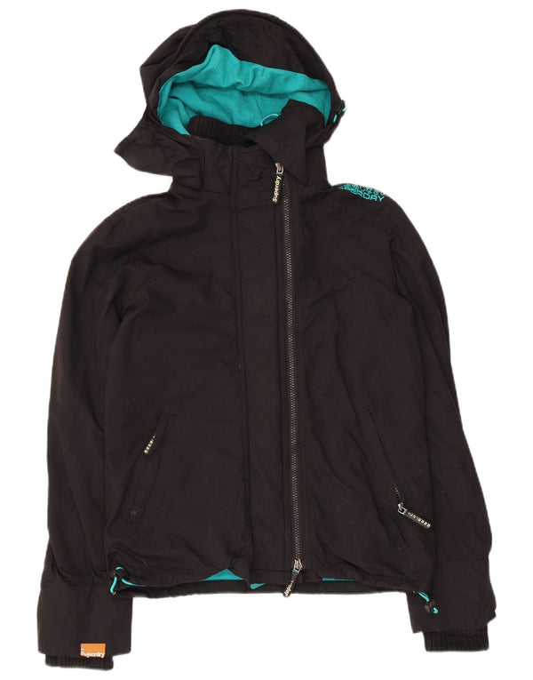 Женская ветровка с капюшоном и графическим рисунком Superdry UK 6 XS, черная