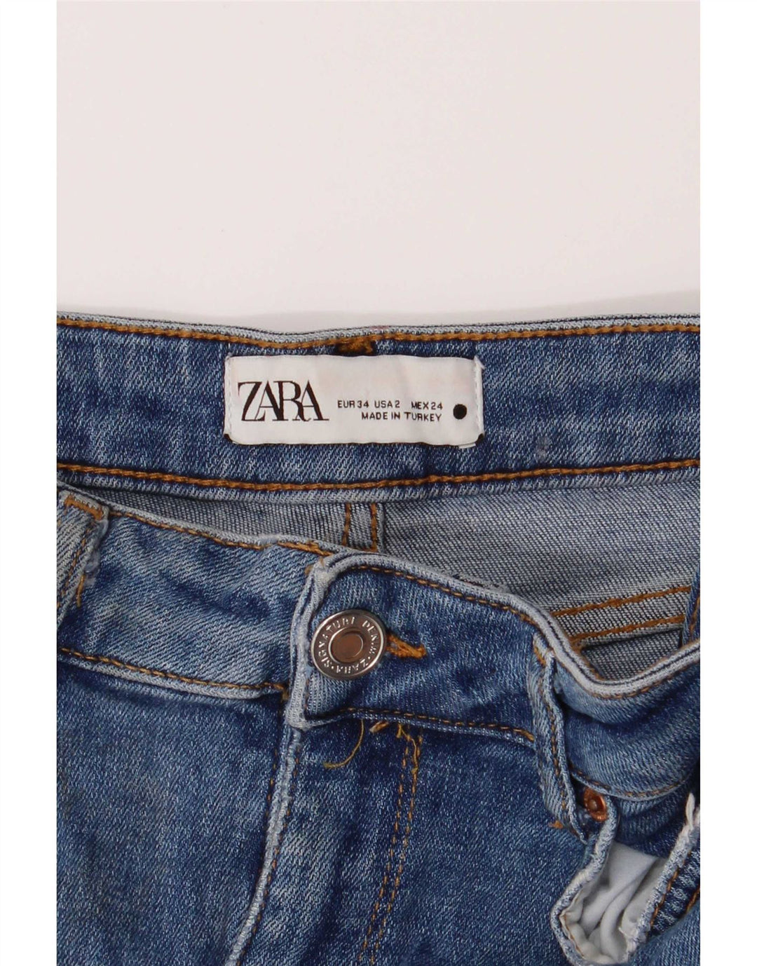 Женские расклешенные джинсы Zara EU 34 2XS W24 L30 синие