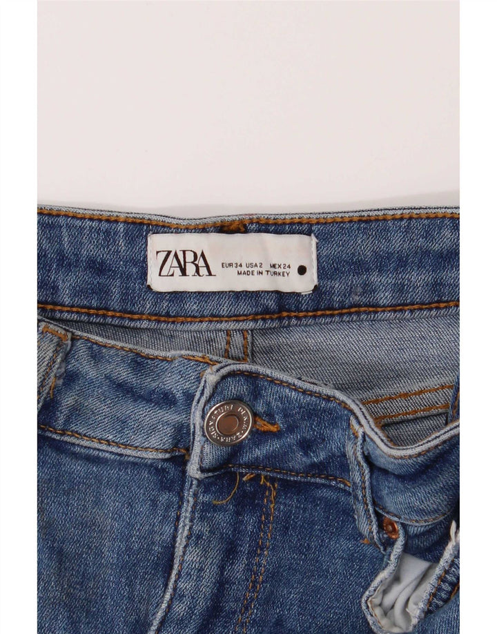 Женские расклешенные джинсы Zara EU 34 2XS W24 L30 синие