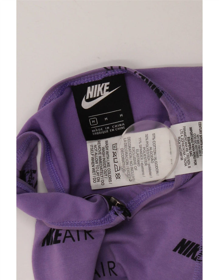 Женское боди с графическим рисунком Nike UK 12, хлопковый средний фиолетовый цвет