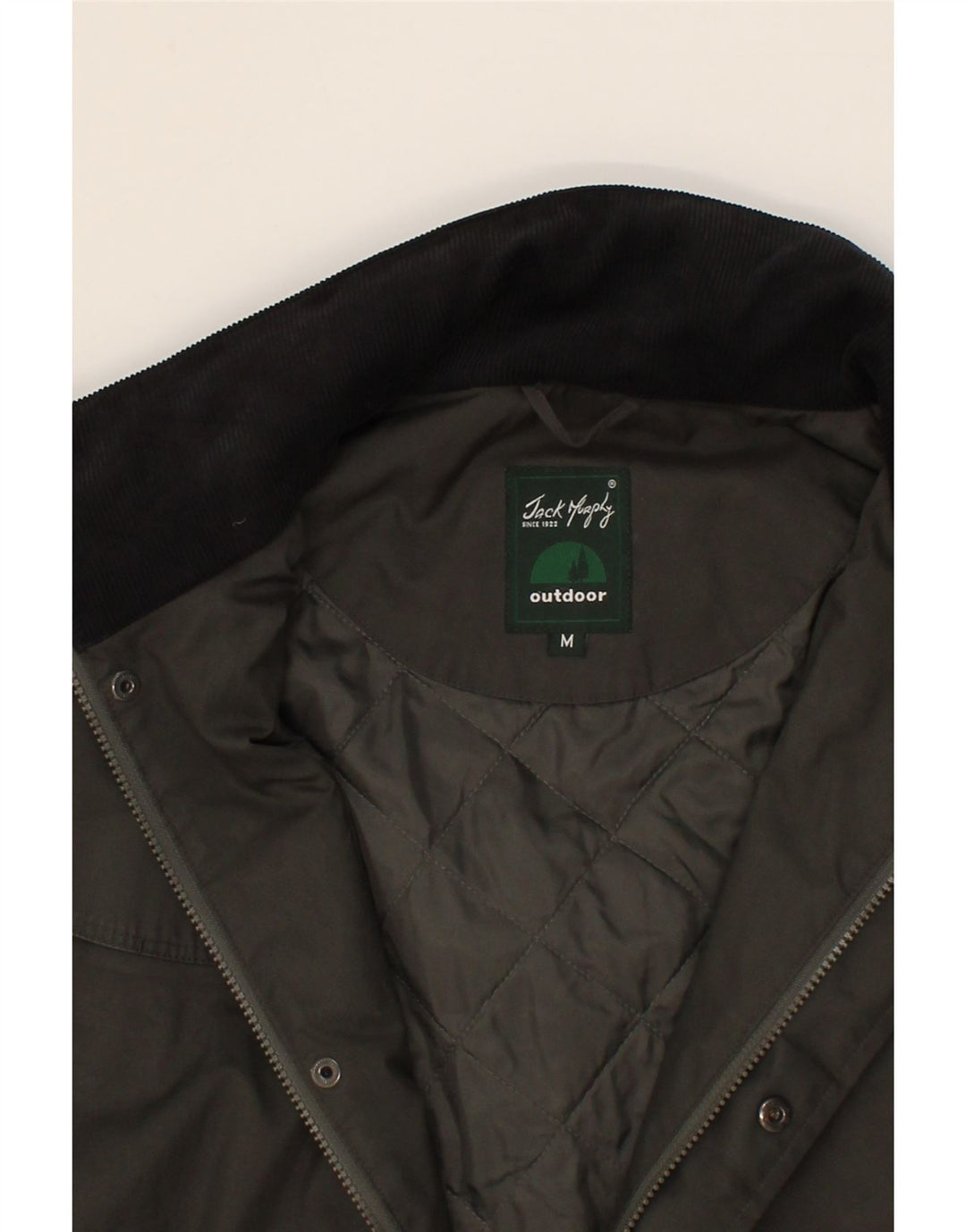 JACK MURPHY Mens Windbreaker Jacket UK 38 Medium Khaki Polyester Vintage Jack Murphy and Second-Hand Jack Murphy from Messina Hembry 