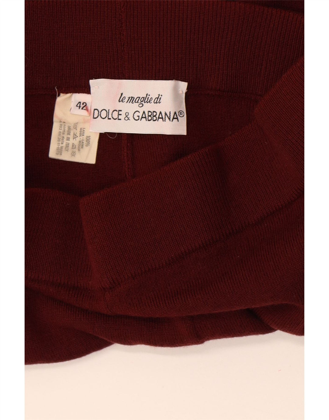 Женские трикотажные леггинсы Dolce & Gabbana IT 42 Medium Maroon Wool