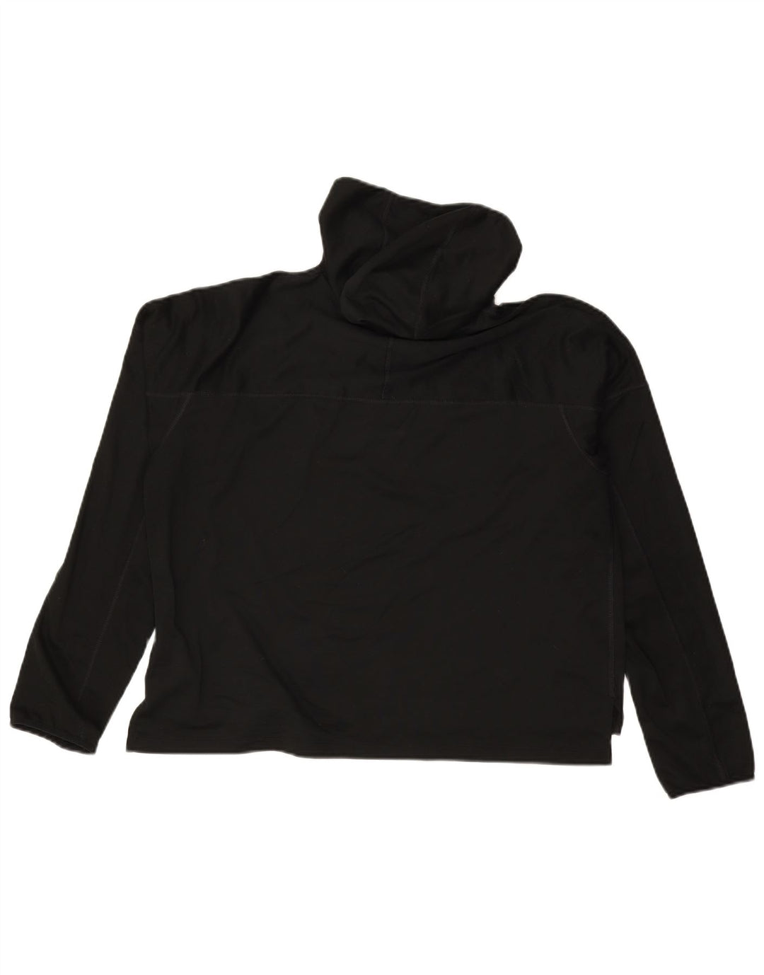 Женский укороченный худи с рисунком для бега Nike UK 14, средний черный полиэстер