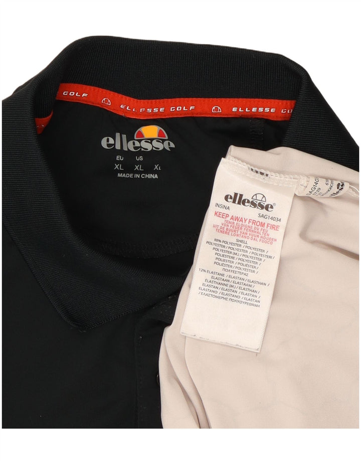 Мужская рубашка-поло Ellesse XL, полиэстер белого цвета с цветными блоками