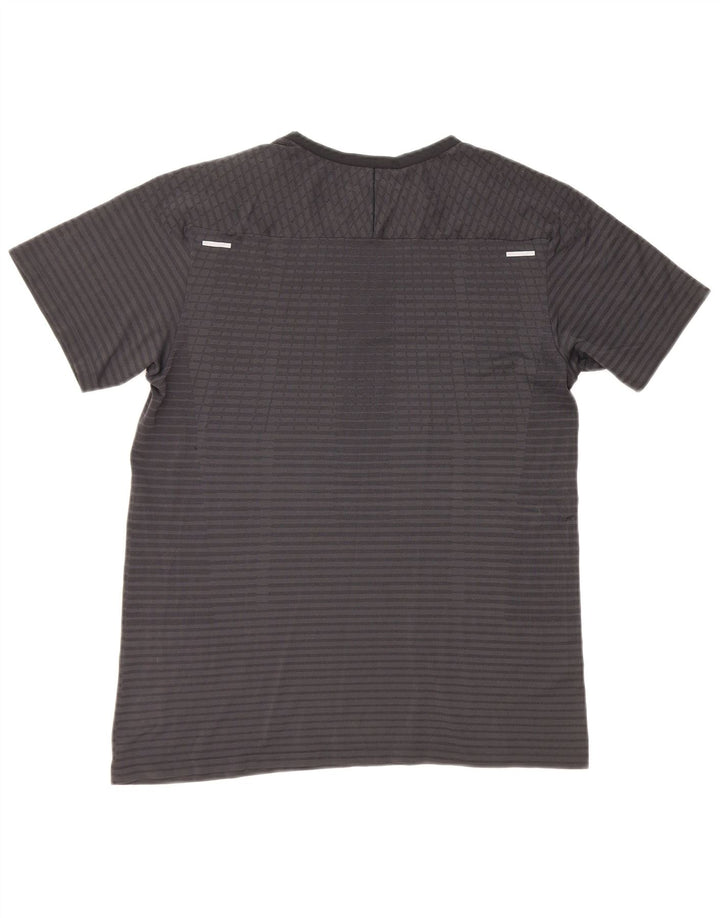 Мужская футболка Nike Dri Fit среднего серого цвета в тонкую полоску