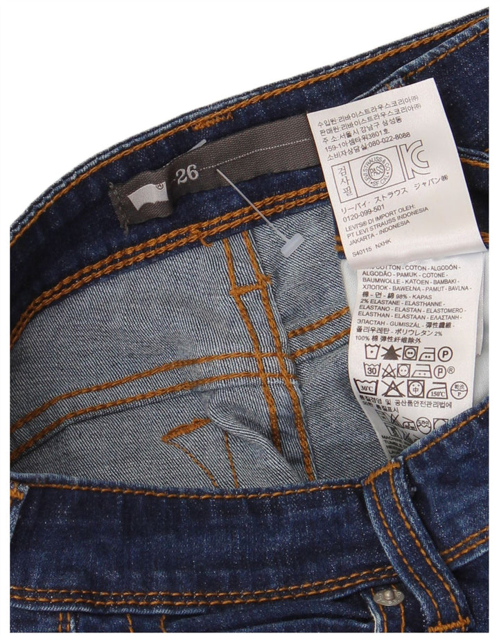 Женские джинсы-капри Levi's W26 L21, темно-синие, хлопок