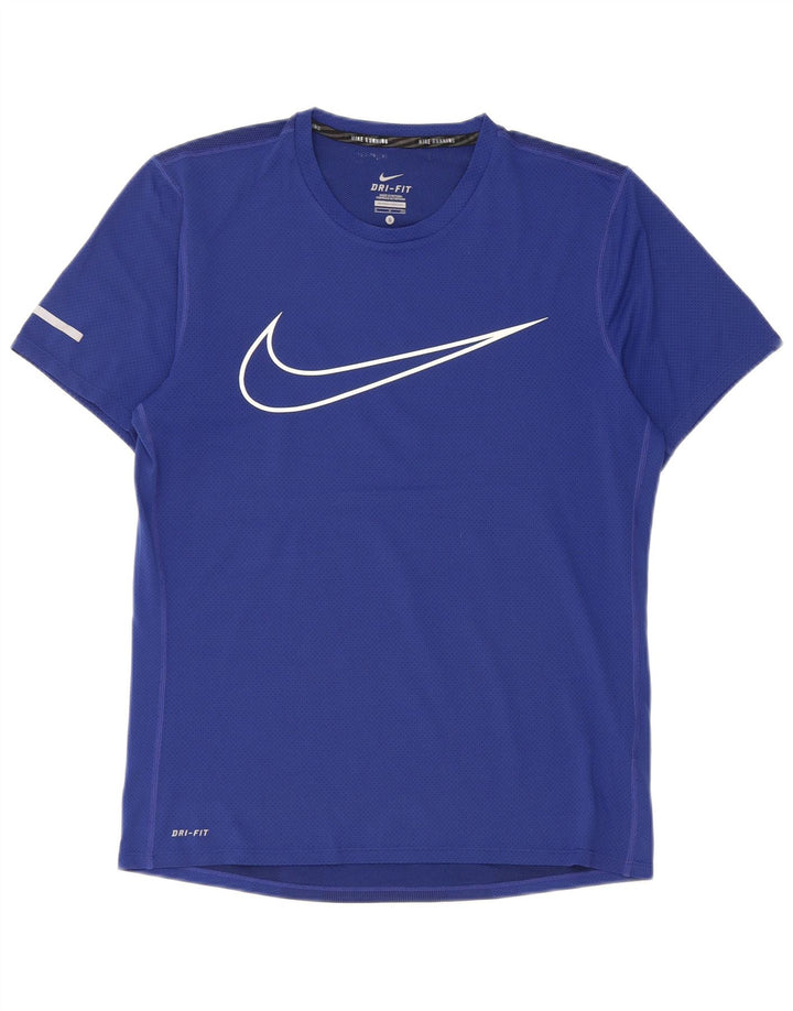 Мужская футболка Nike Dri Fit с графическим рисунком, маленький синий полиэстер
