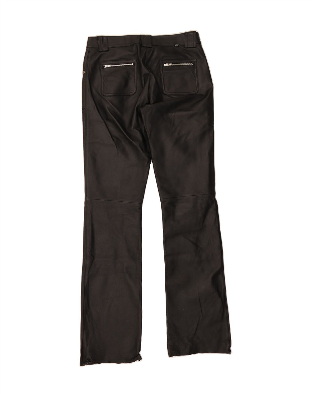 GIPSY Womens Straight Leather Trousers W30 L33 Black Vintage Gipsy and Second-Hand Gipsy from Messina Hembry 