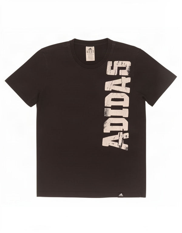 Мужская футболка с рисунком Adidas Top Medium Black Cotton