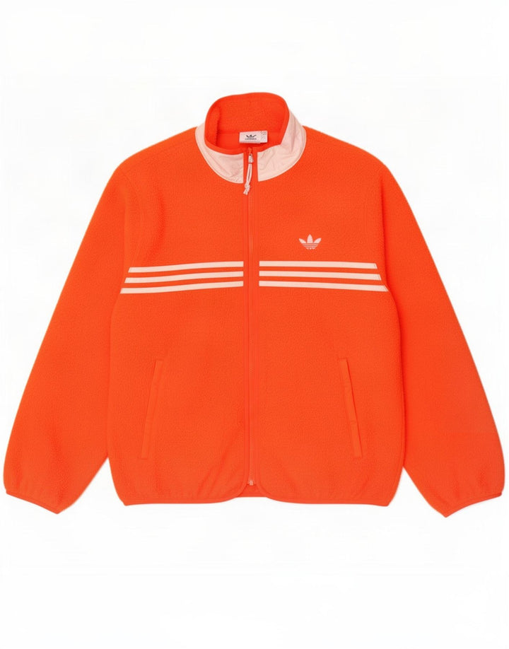 Мужская флисовая куртка Adidas UK 38 средний оранжевый полиэстер