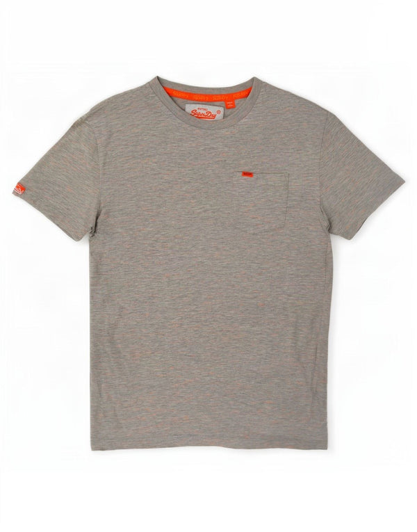 Мужская футболка Superdry Top XS Серая в крапинку из хлопка