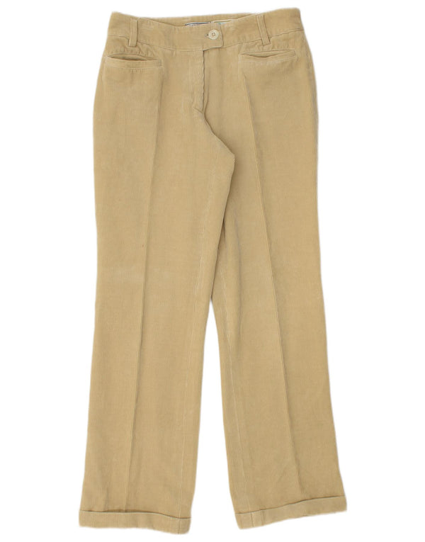 Jean Pierre Womens Straight Corduroy Trousers IT 44 Medium W30 L30 Beige