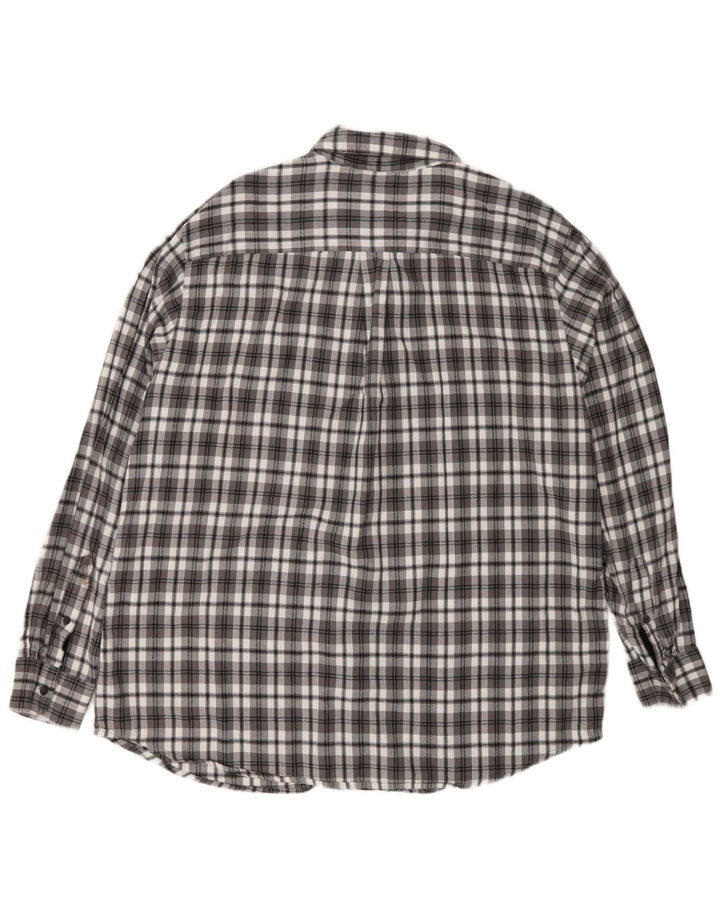 Мужская фланелевая рубашка Chaps XL, серая клетка, хлопок