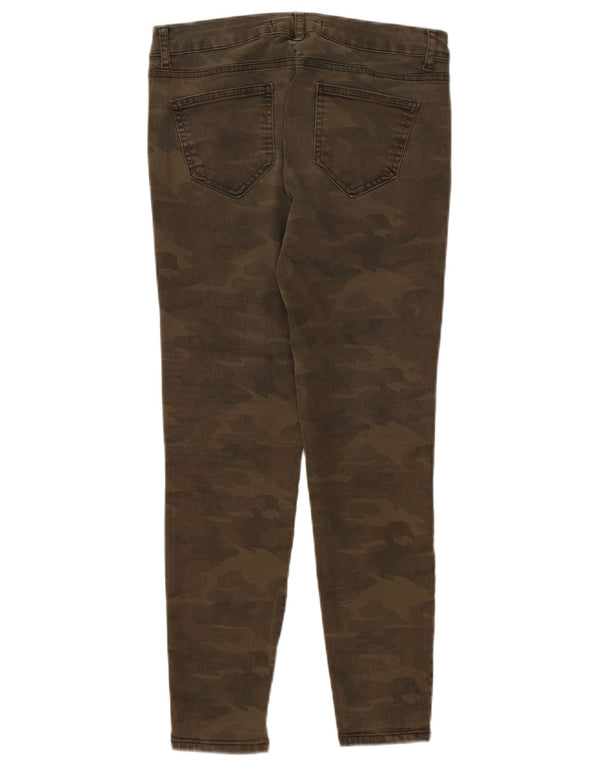 Женские узкие повседневные брюки Zara EU 38 Small W28 L26 Хаки Камуфляж