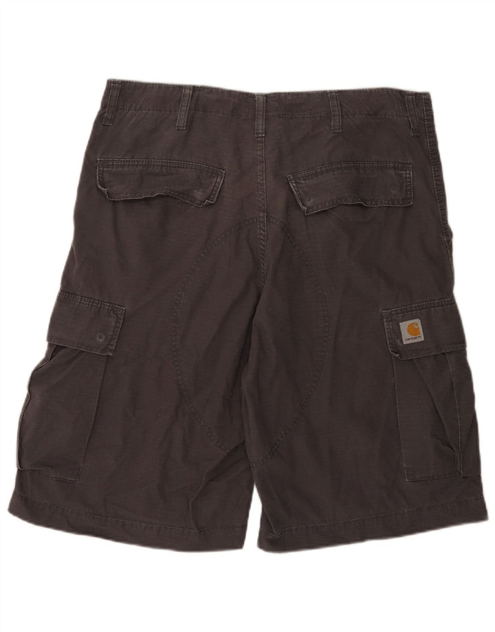Мужские шорты карго Carhartt W33, хлопковые, среднего серого цвета