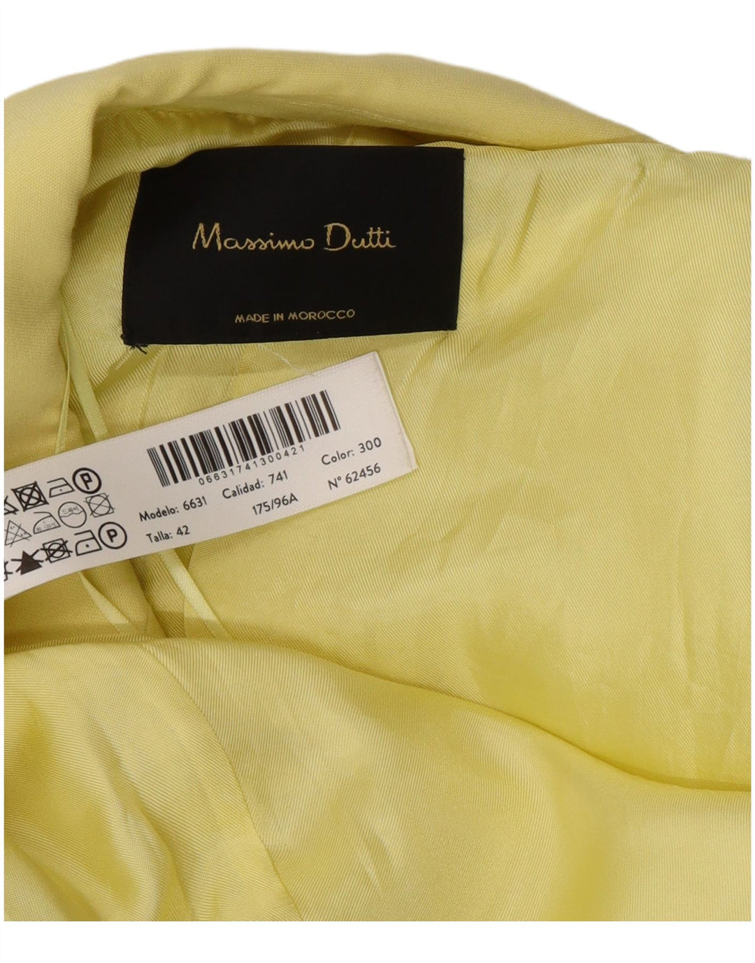 Massimo Dutti Женское Пальто EU 42 Большой Желтый Вискоза