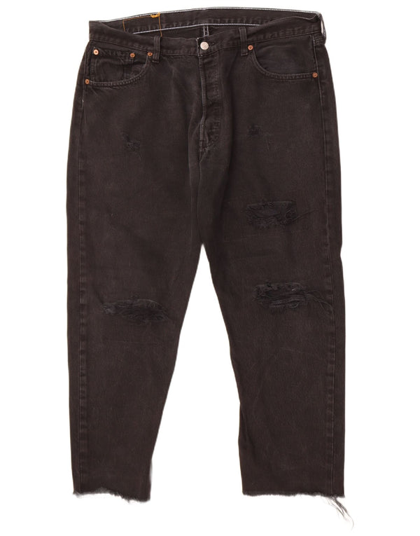 Мужские прямые джинсы Levi's 501 W36 L26 черные