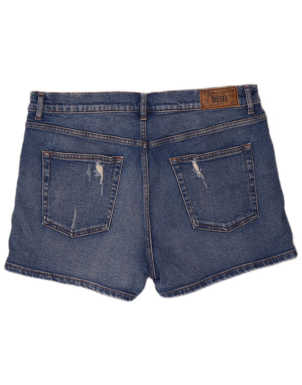 Женские джинсовые шорты DIESEL W31 среднего синего цвета, хлопок