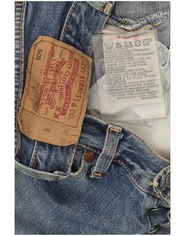 Женские прямые джинсы Levi's 501 W30 L30 синие, хлопок