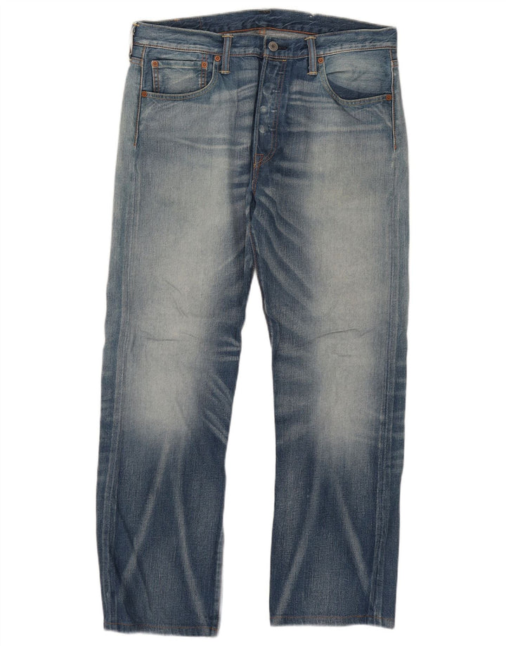 Мужские прямые джинсы Levi's 501 W34 L28 синие, хлопок