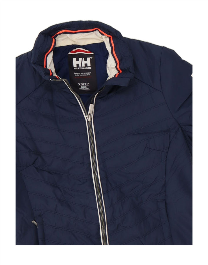 HELLY HANSEN Boys Tracksuit Top Jacket 11-12 Years XS Navy Blue Polyester Vintage Helly Hansen and Second-Hand Helly Hansen from Messina Hembry 
