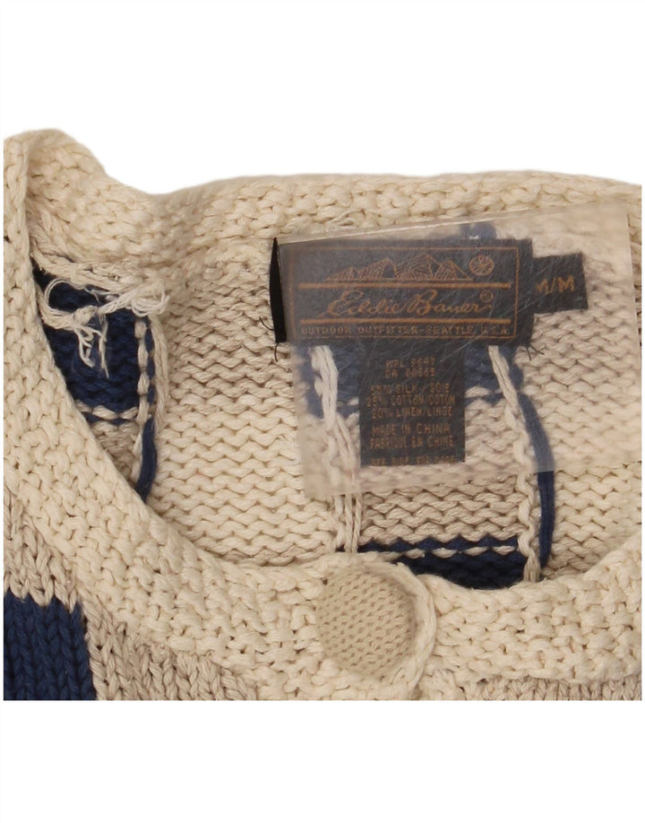 Женский укороченный кардиган Eddie Bauer UK 14, шелковый средний серый в клетку