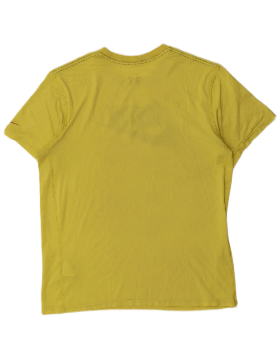 Мужская футболка Nike Dri Fit с графикой, верх из полиэстера среднего желтого цвета