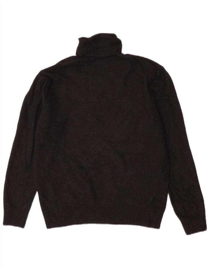 Женский джемпер Zara с высоким воротником, Великобритания 14, средний черный, шерсть