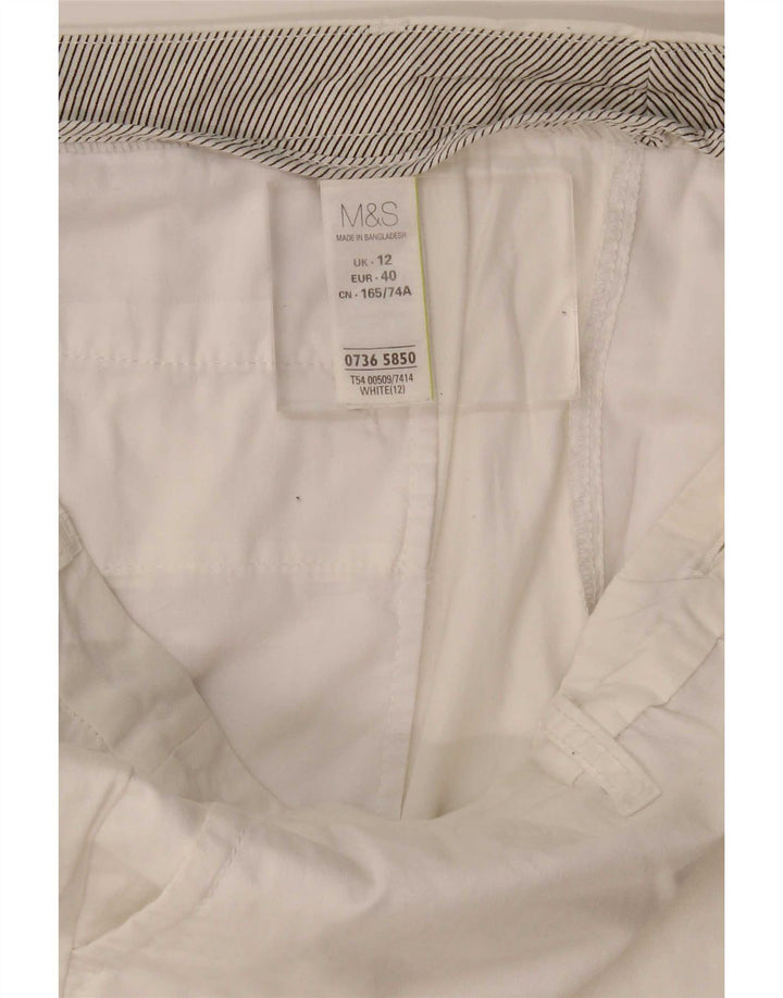 Женские шорты чинос Marks & Spencer UK 12, средний W34, белый хлопок