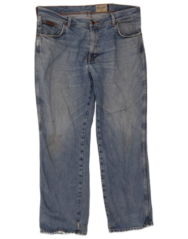 Мужские прямые джинсы Wrangler Texas W38 L30, синий хлопок