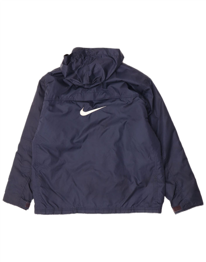 Ветровка с капюшоном и графическим рисунком Nike для мальчиков, 12–13 лет, большая, темно-синяя