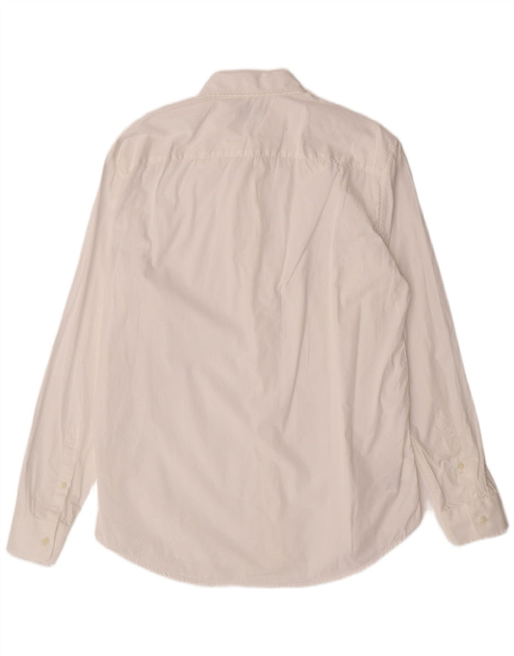 BENETTON Mens Shirt Large White Cotton
