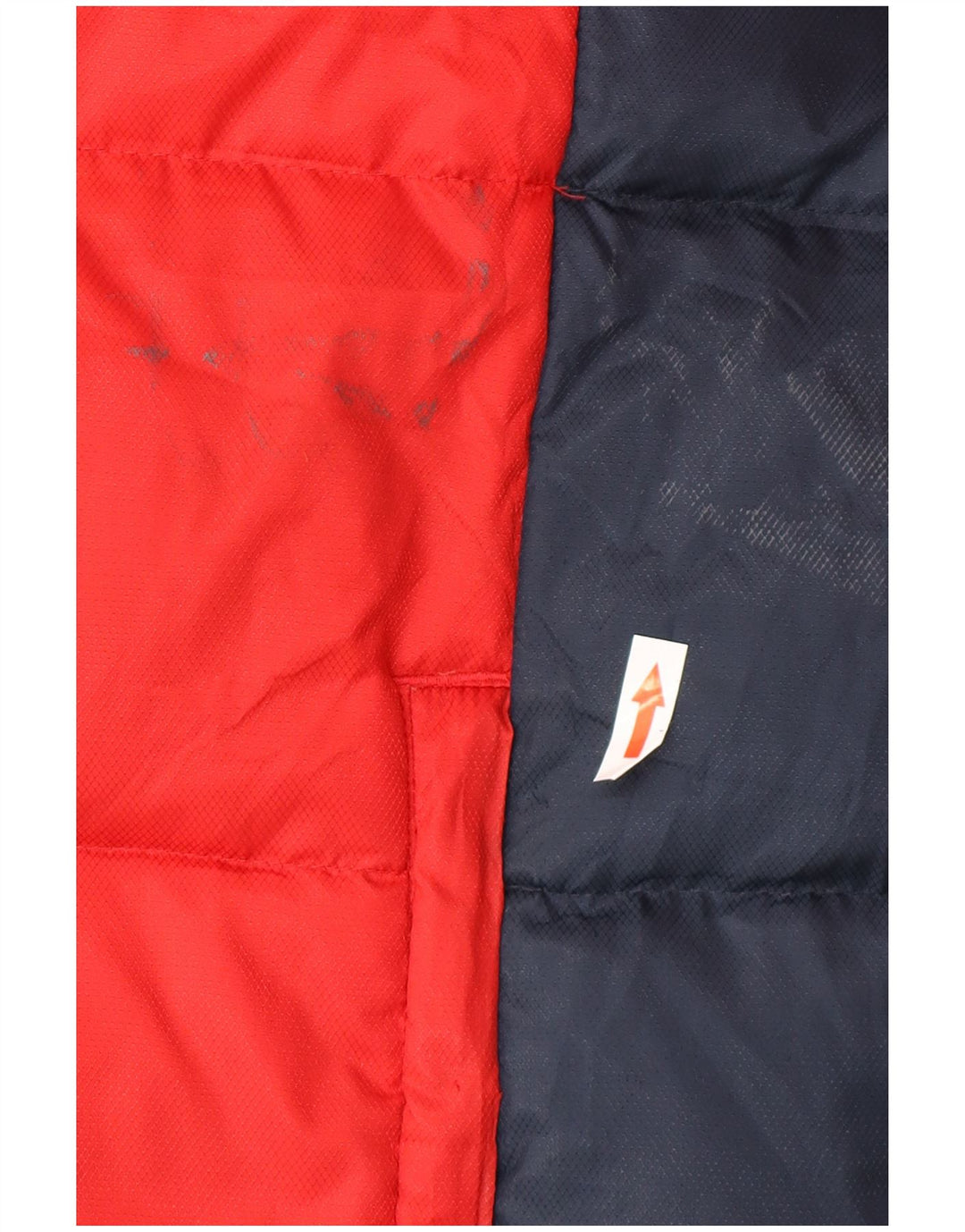 Мужская стеганая куртка Adidas UK 38, средний красный полиэстер с цветными блоками