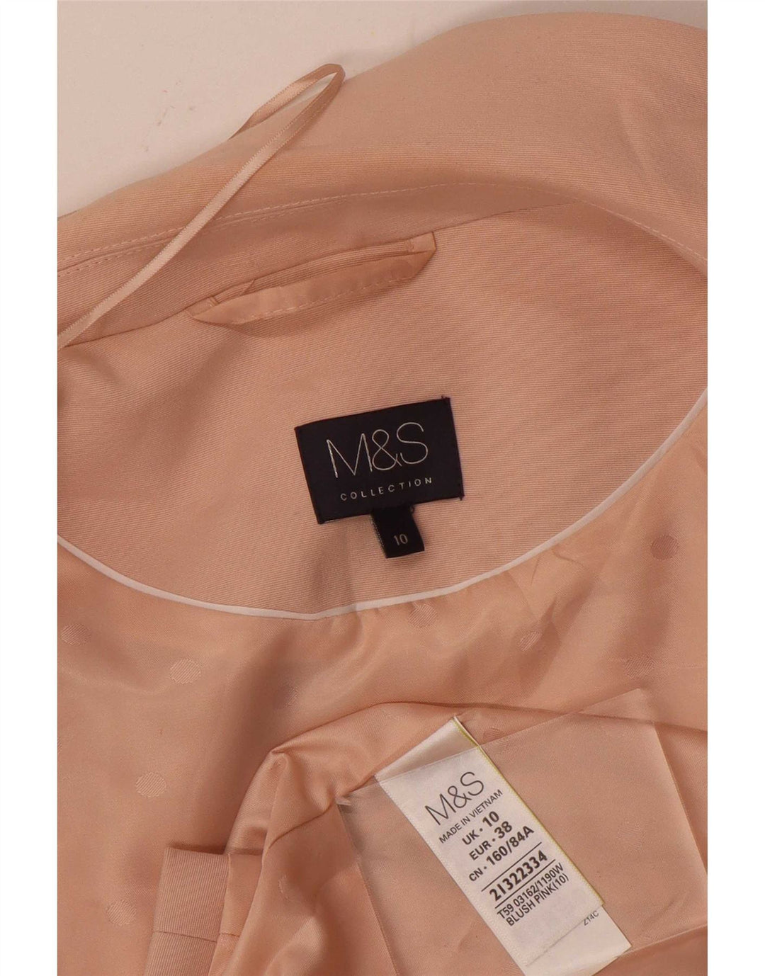 Женский удлиненный пиджак без рукавов Marks & Spencer UK 10, маленький розовый