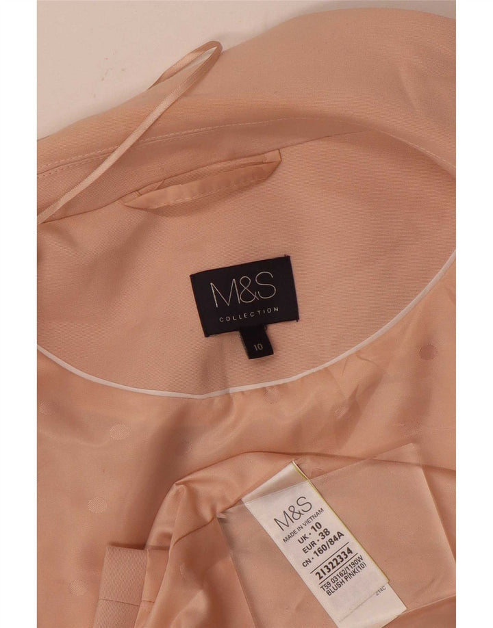 Женский удлиненный пиджак без рукавов Marks & Spencer UK 10, маленький розовый