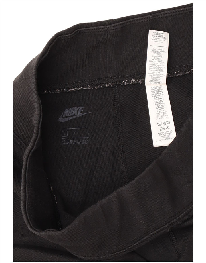 Женские леггинсы с рисунком Nike UK 16, большие черные хлопковые