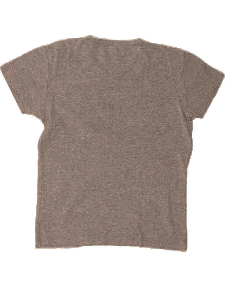 REPLAY Womens T-Shirt Top UK 14 Medium Grey Cotton Vintage Replay and Second-Hand Replay from Messina Hembry 
