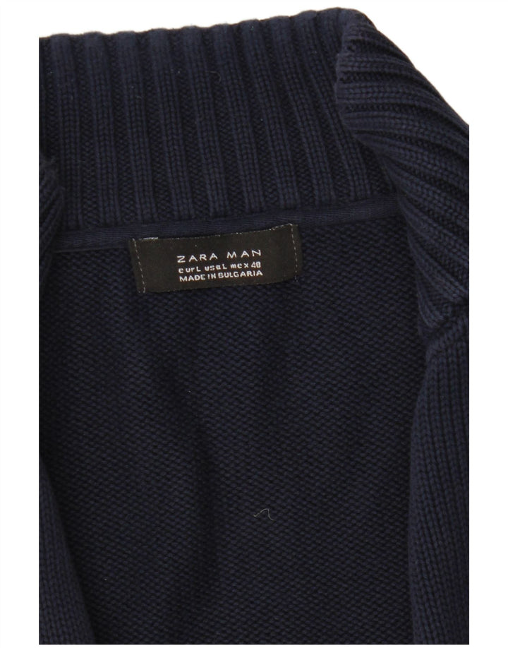 Мужской кардиган Zara, большой темно-синий