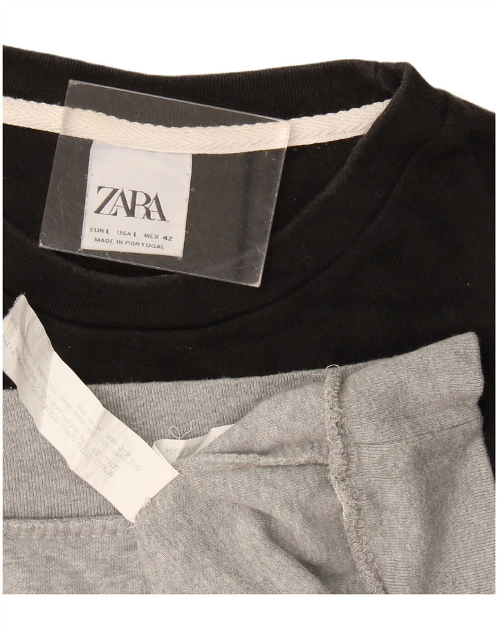 Мужской свитшот Zara, большой разноцветный хлопковый джемпер с цветными блоками