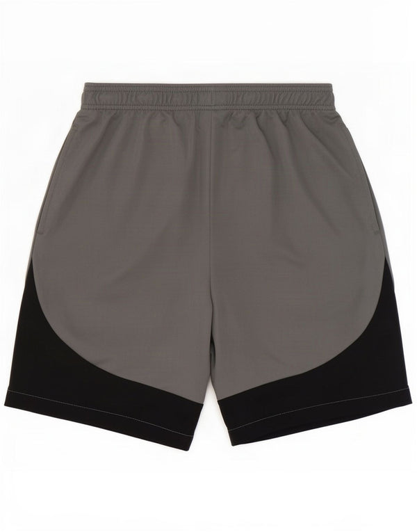 Мужские спортивные шорты Nike Dri Fit Slim, маленькие серые, полиэстер с цветными блоками