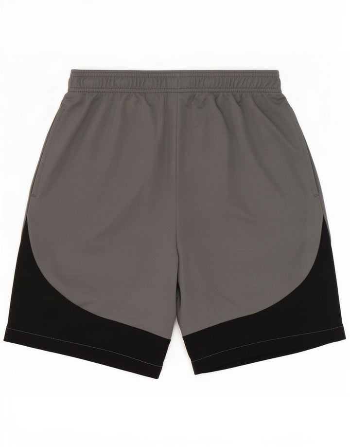 Мужские спортивные шорты Nike Dri Fit Slim, маленькие серые, полиэстер с цветными блоками