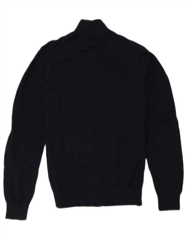 Crew Clothing Мужской джемпер с воротником на молнии, свитер среднего размера, темно-синий, хлопковый