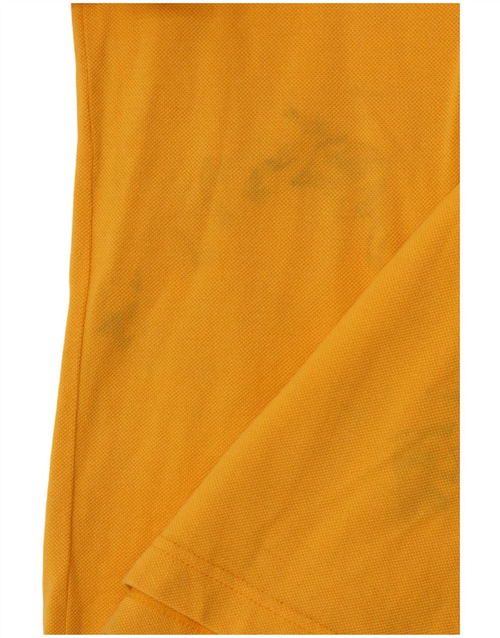 Мужская рубашка поло FRED PERRY, хлопок среднего желтого цвета